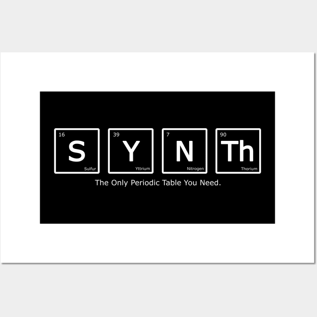 Synth Periodic Table of Synthesizer Wall Art by Mewzeek_T